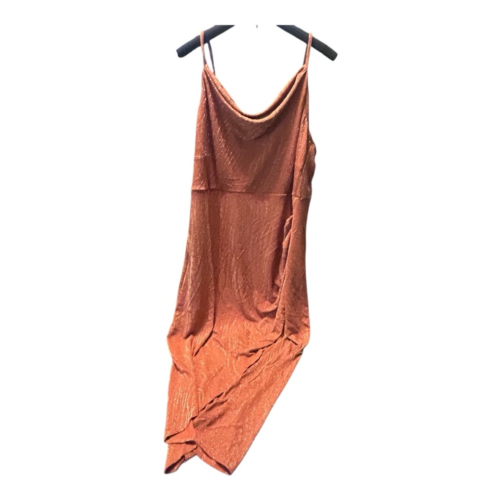 Rust Orange Glitter Dress‎